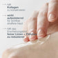 Die Hand einer Frau mit Presell Pro-Collagen Banking Serum | Aufpolsterndes Serum auf die Haut auftragen.