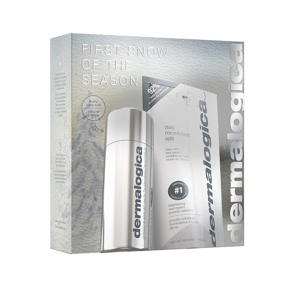 Dermalogica "First Snow of the Season" Geschenkset mit Daily Microfoliant Puder und Nachfüllpackung zur Verfeinerung des Hautbildes.