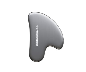 Ein Dermalogica Gua Sha Gesichtstool mit dem Markennamen auf weißem Hintergrund. Dermalogica Gua Sha - Dein Geschenk! Dieses Produkt ist kein Verkaufsprodukt.